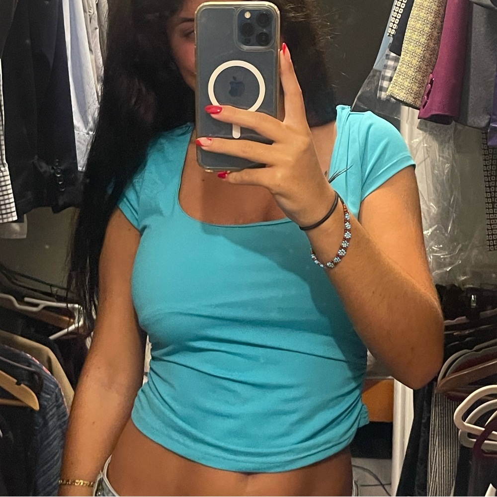 cute turquoise top